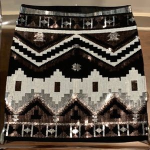 Sequin mini skirt from Express